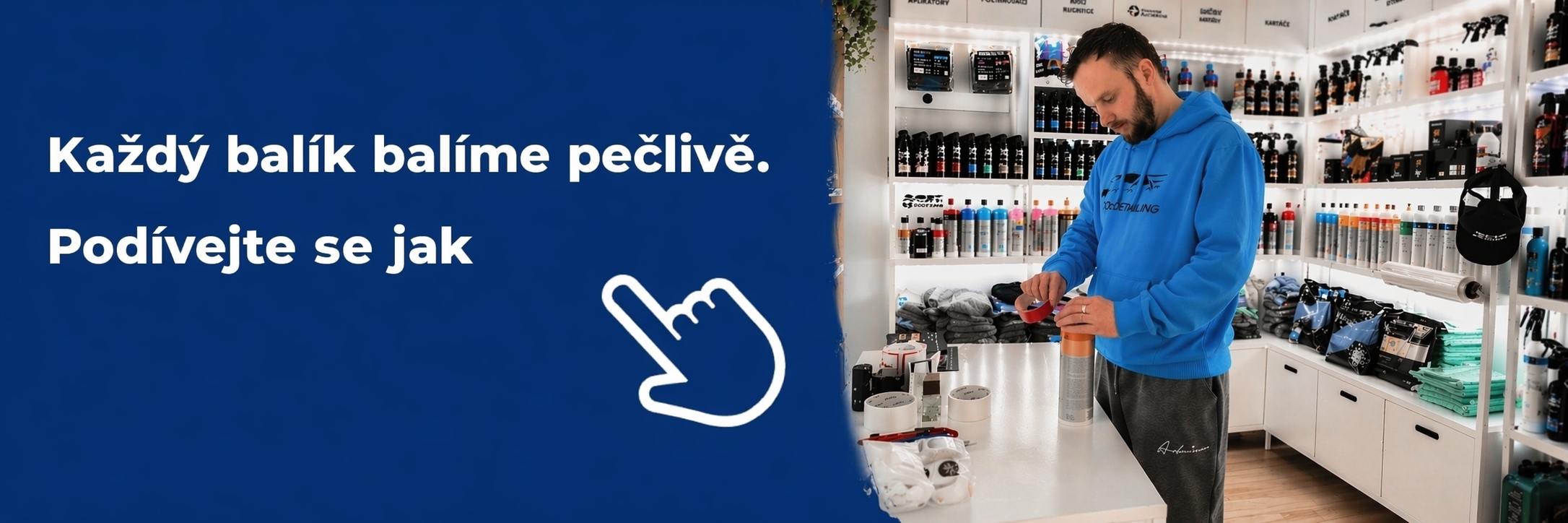 Každý balík balíme pečlivě